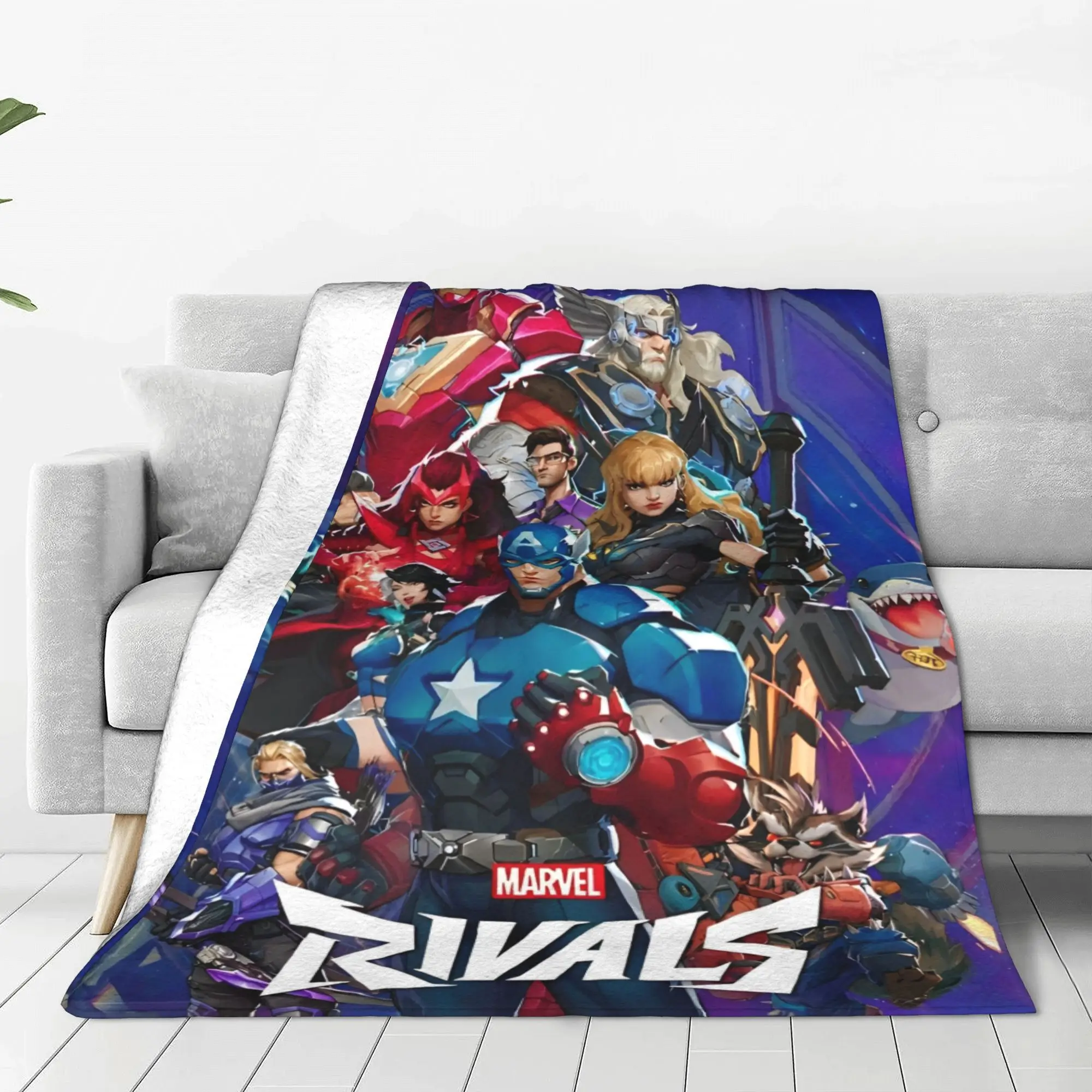 Marvel-Rivals PVP Video Game Flannel Blankets Characters Cool Funny Throw Blanket for Bedspreads 125*100cm Quilt Ultra-Soft