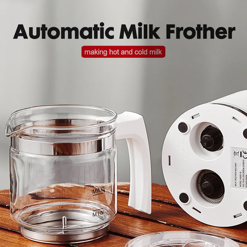 Automatic coffee milk frother, hot stirring milk frother