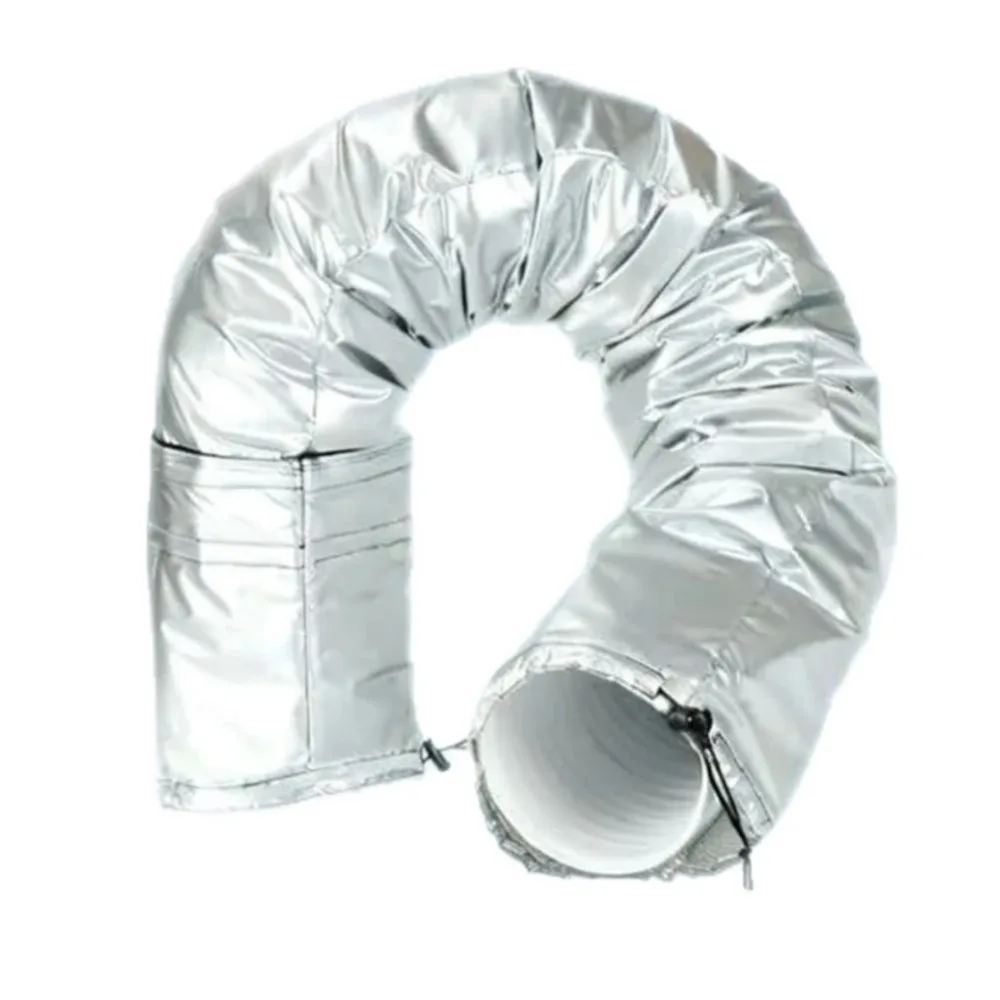 Portable AC Vent Hose Insulation Sleeve with Heat Resistant Properties for Use in Variable Ambient Temperature Environments