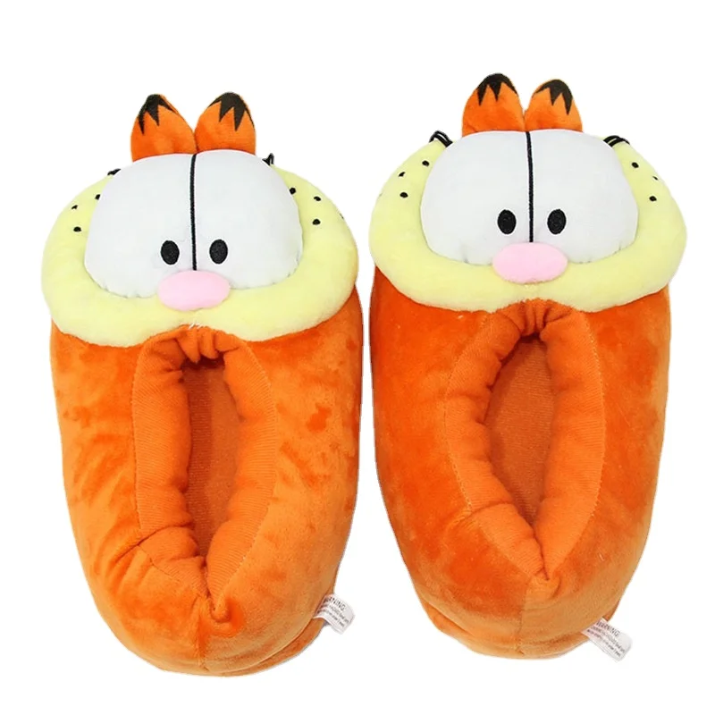 

New Orange Cat Slippers Plush Kawaii Home Soft Antislip Fur Cute Winter Warm Shoes Sandals Fluffy Sliders Birthday Gift