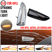 2x Car Side Marker Lights Dynamic LED Turn Signal For Opel Vauxhall Astra J K Crossland X Insignia B Zafira Side Fender Lamp