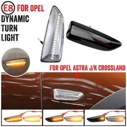 2x Car Side Marker Lights Dynamic LED Turn Signal For Opel Vauxhall Astra J K Crossland X Insignia B Zafira Side Fender Lamp