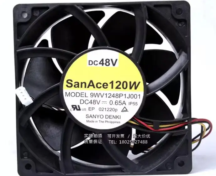 

Ltsf For SANYO DENKI 9WV1248P1J001 DC 48V 0.65A 120x120x38mm 4-Wire Server Cooling Fan 12cm