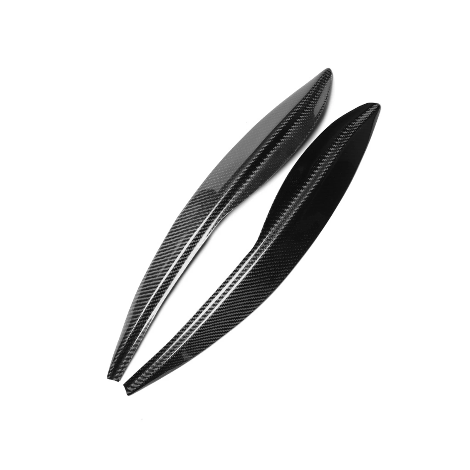 2PCS Carbon Fiber Headlight Eyebrow Eyelid Sticker Front Head Light Cover Brow Trim For Honda Fit Jazz 2009 2010 2011 2012