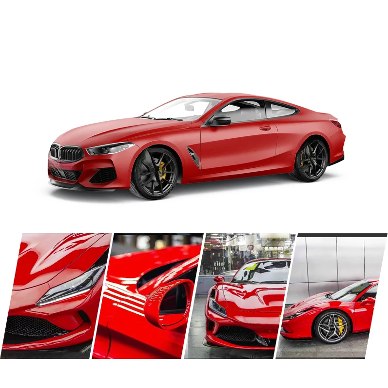 High Quality Bling Crystal Red Self Healing TPU Color Changing Car Wrap Film