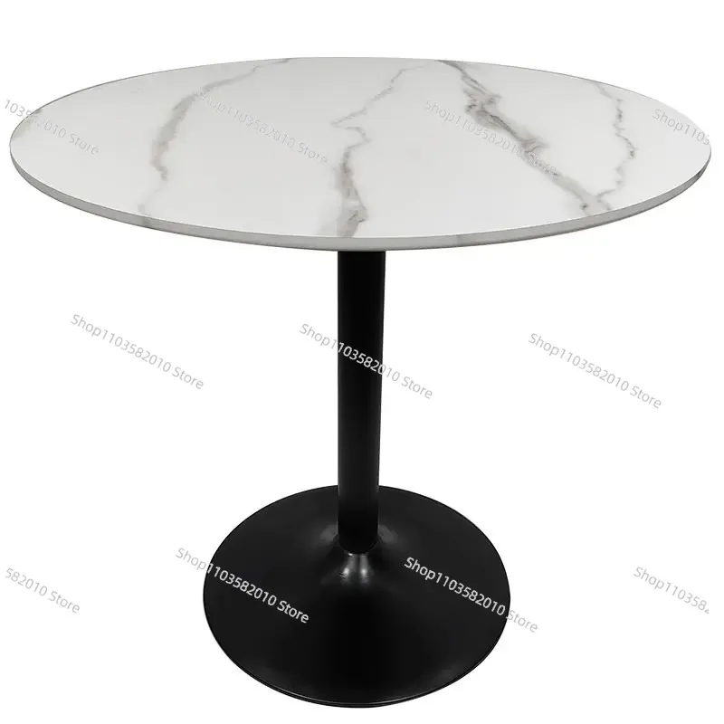 commercial wooden family dining room coffee table marble texture wood top metal base round square table cafe restaurant