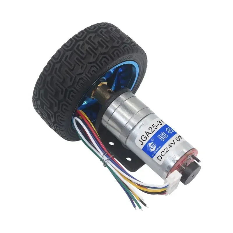 JGA25-370 DC 6V 12V 24V Geared Motor Encoder Speed Measuring Code Disc High Power Large Torque Balance Trolley Motor