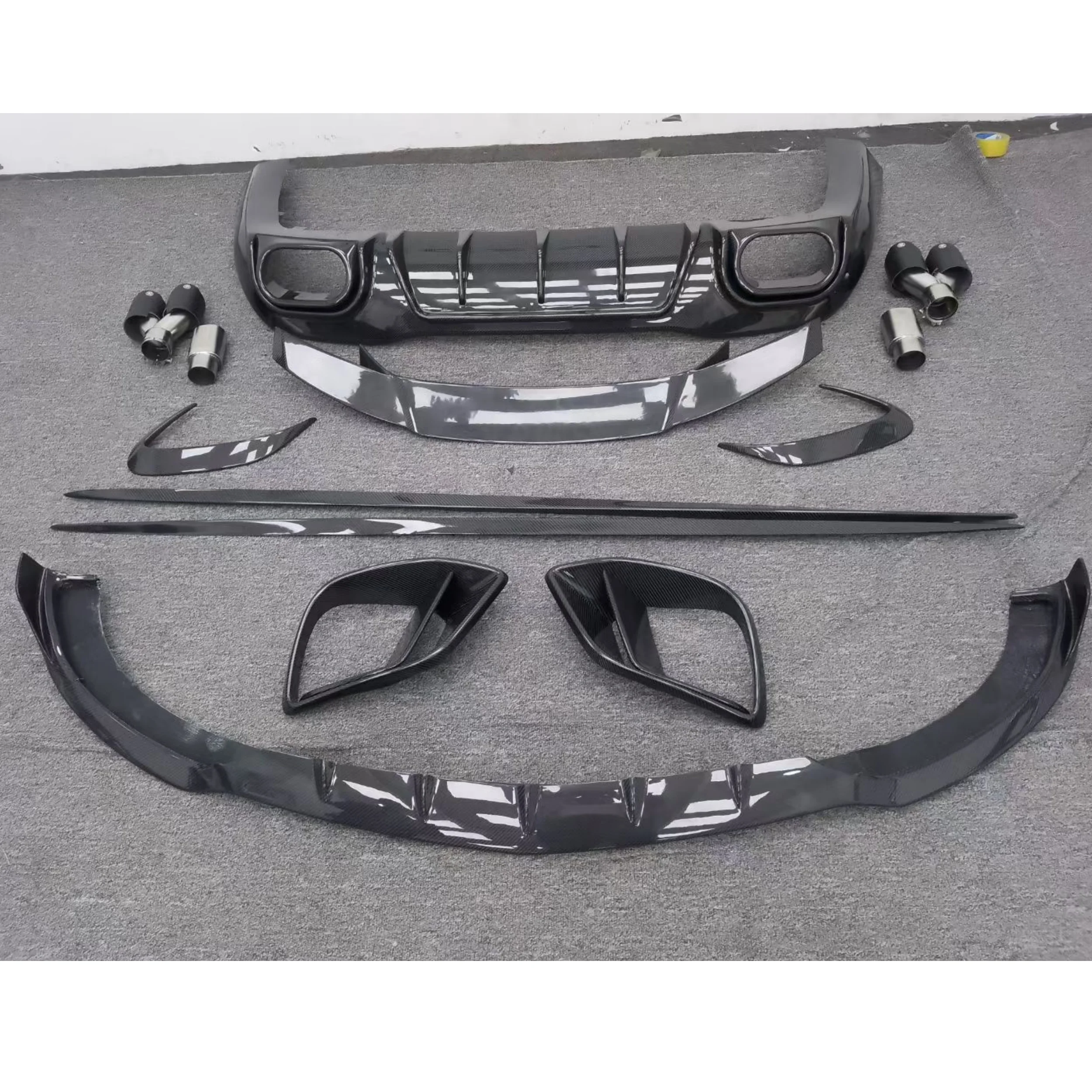 Real Carbon fiber Body kit for Mercedes-Benz AMG GT63S GT53 modified Front Rear lip Tail throat Wind knife Vents Car Accessories