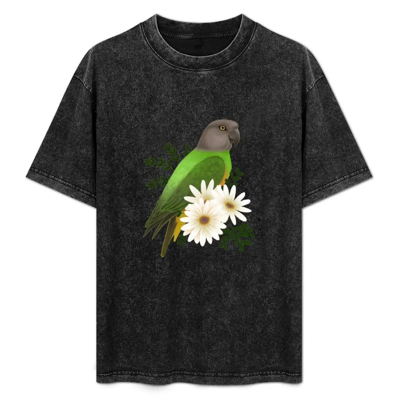 

Senegal Parrot T-Shirt Plus Size Summer Short Sleeve T-Shirt