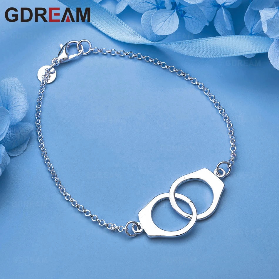 GDREAM 925 الفضة الاسترليني سوار الجوف القلب زر سوار المؤنث مزاجه فريد هدية للذكرى السنوية مجوهرات