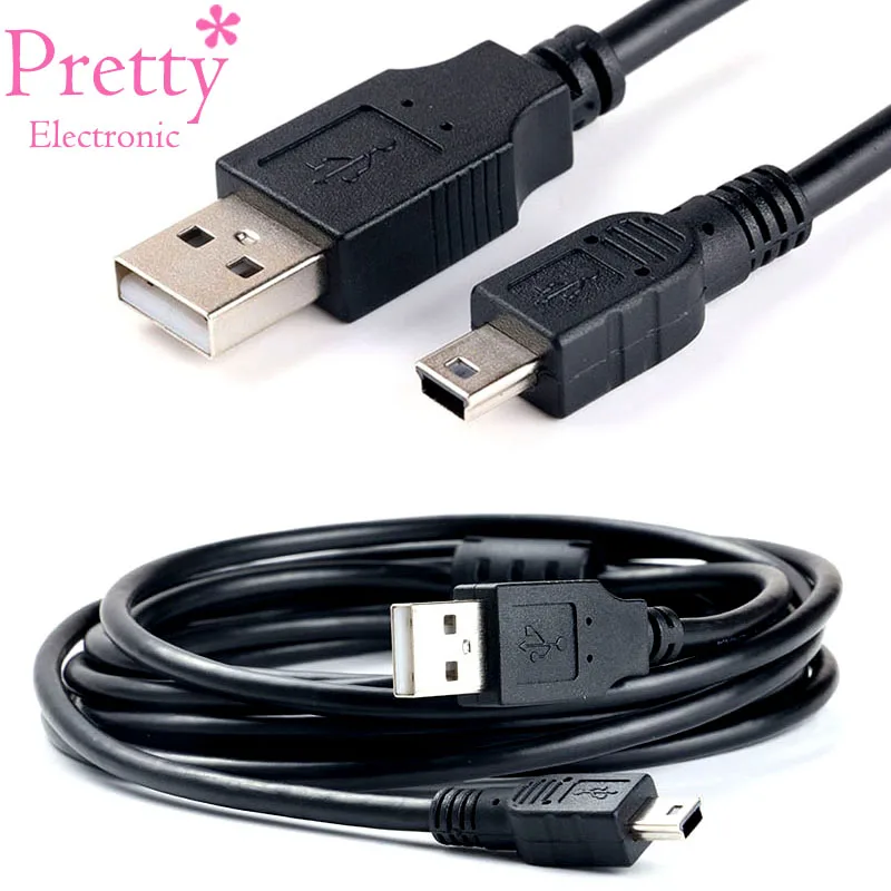 Kabel ładowarka danych Mini USB do USB szybki MP3 MP4 odtwarzacz wideorejestrator samochodowy GPS aparat cyfrowy HDD 5-pinowy kabel do transmisji