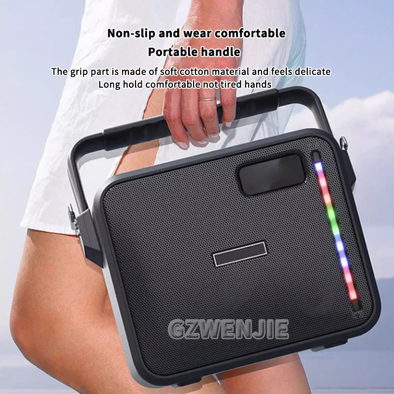 150W Outdoor Karaoke Speaker Portable Mobile Professional Performance Bluetooth Subwoofer With Microphone 36 Hours Battery Life