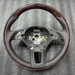 Steering Wheel Wood Leather For VW Touareg 7P Vavona Braun