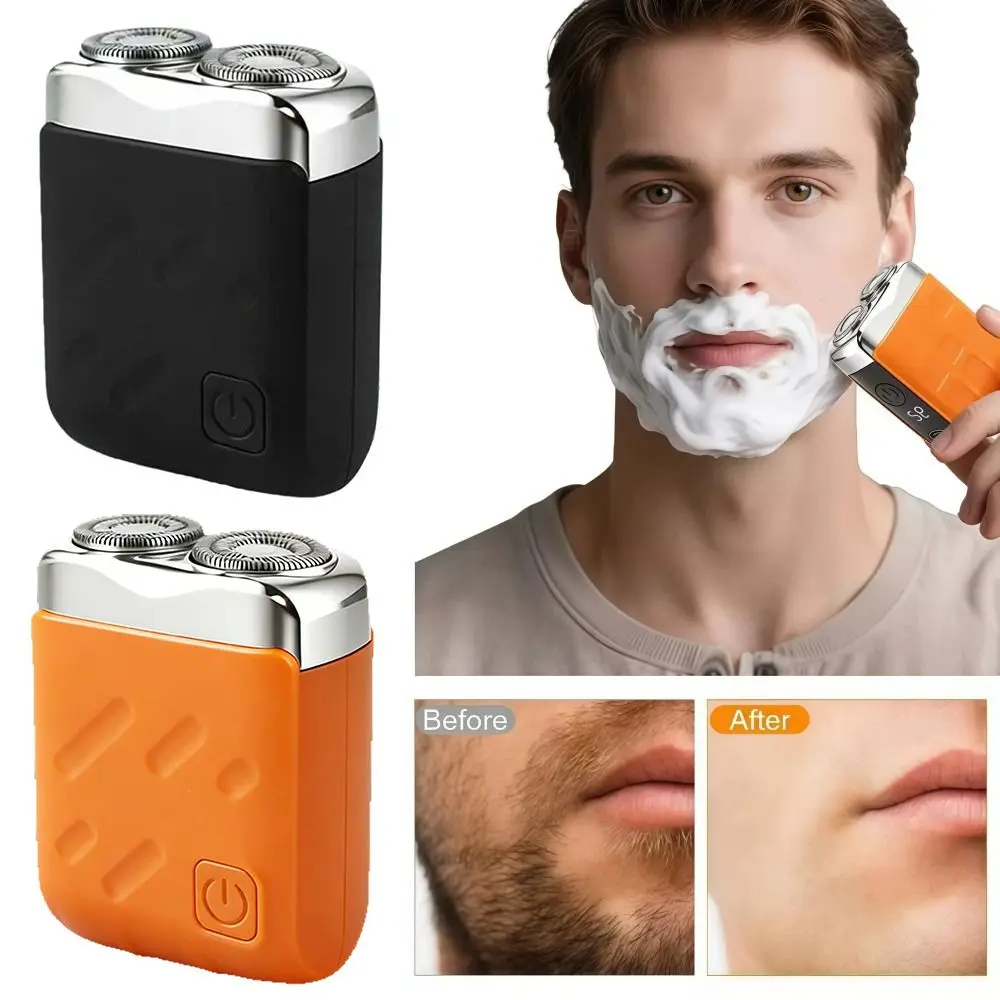 USB Rechargeable Mini Electric Shaver Dry and Wet Use Low Noise Beard Trimmer Intelligent Dual Control Washable Facial Trimmer