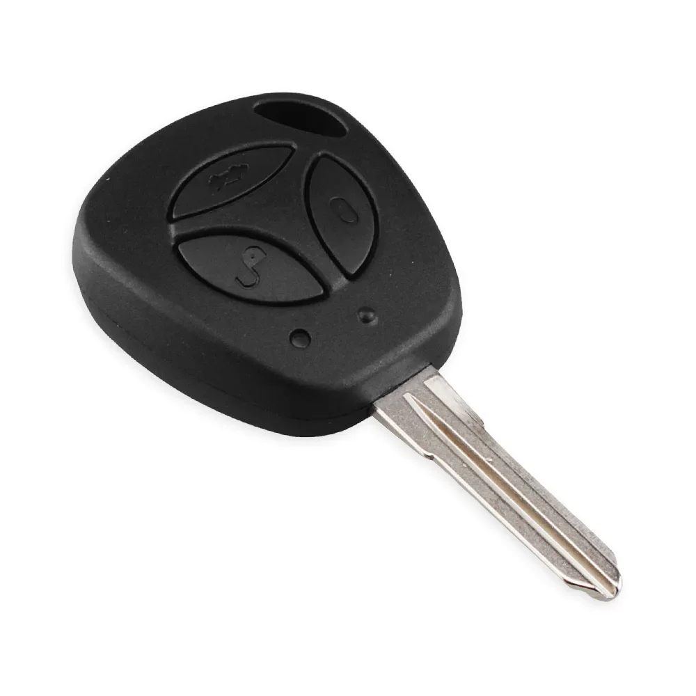 KEYYOU-carcasa de llave de coche remota, carcasa de repuesto sin cortar, cubierta en blanco, Fob ABS, para Lada Priora Kalina, 3 botones