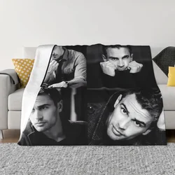 Theo James Plaid Blankets Coral Fleece Plush Print Collage Multi-function Soft Throw Blanket for Home Outdoor Rug Piece