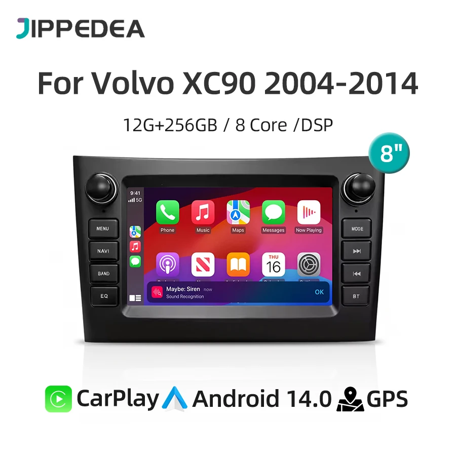 

Android 14.0 для Volvo XC90 2004-2014 автомобильный радиоприемник мультимедийный видеоплеер DSP стерео навигация Wi-Fi Bluetooth CarPlay головное устройство