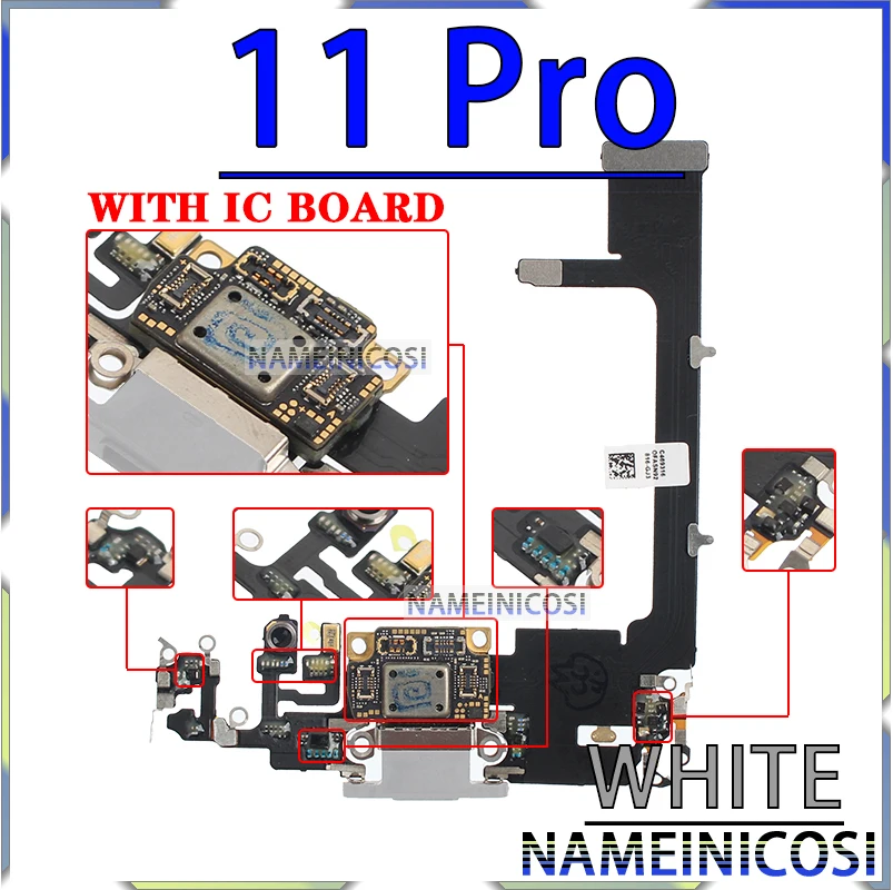 USB Port Charger Dock Connector Mic Cable for IPhone 11 12 Pro Max 11P 11PM 12P 12PM Dock Charging Board Flex Module