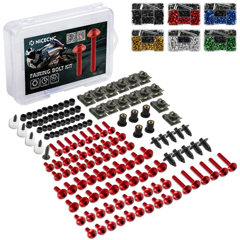 190pcs Motorcycle Bodywork Screw Fairing Bolts Kit for Honda CBR600RR CBR1000F CBR 600 900 929 954 1000 RR CBR600 F F2 F3 F4 F4i