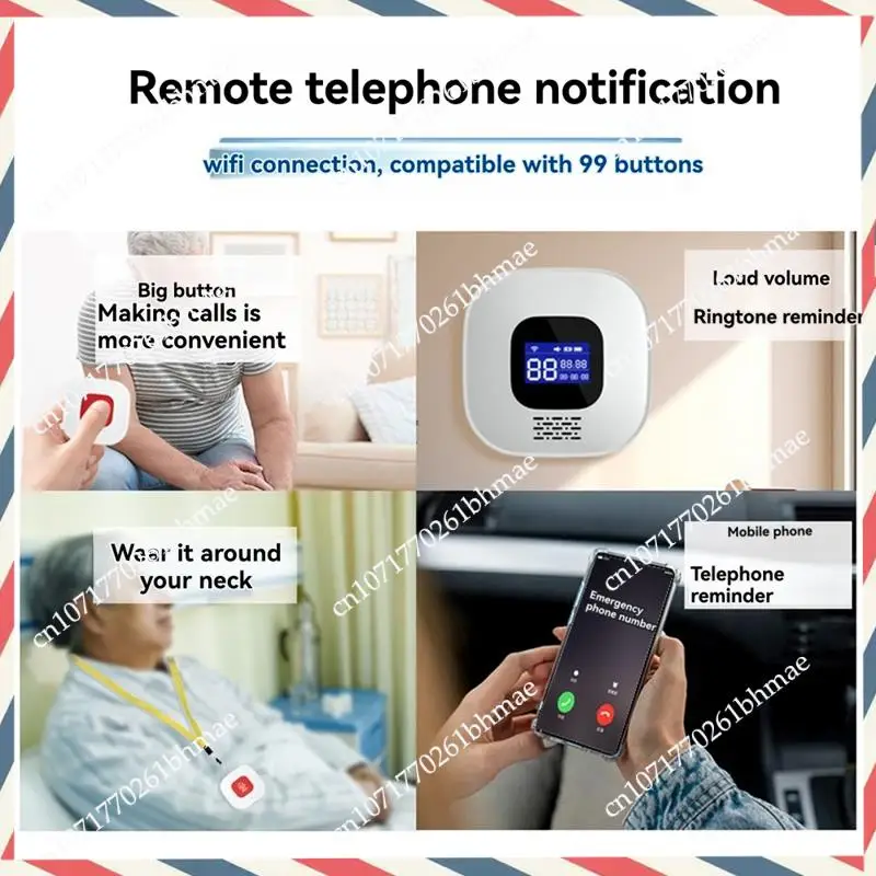 -A21Z Tuya Smart Wifi SOS Alert System Emergency Call Button Elderly Caregiver Pager For Seniors Patients Home