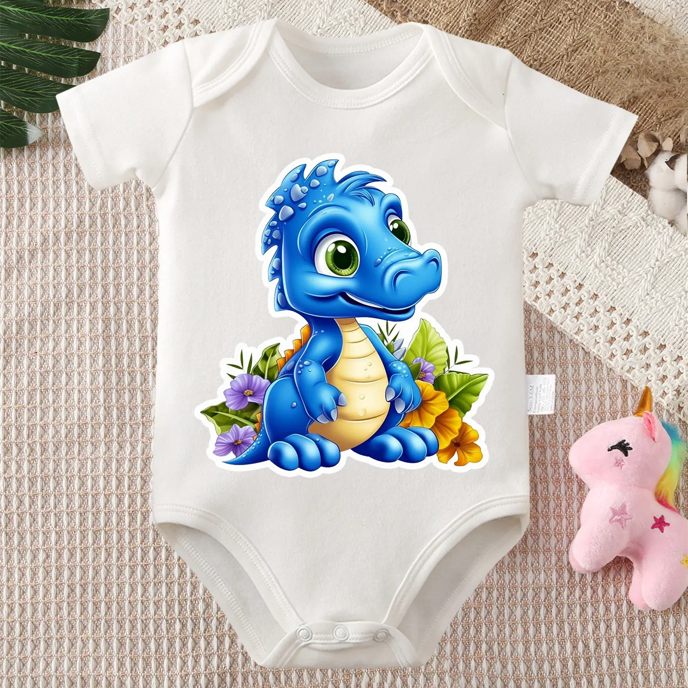 

Боди из 100% хлопка. Вот я и пришел, я — динозавр! Удобный комбинезон-слип для новорожденных от 0 до 12 месяцев