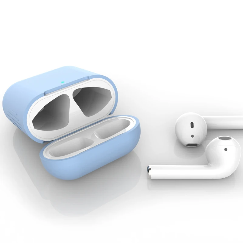 Para Airpods1 Airpods2 fundas protectoras de silicona para Apple auriculares inalámbricos Bluetooth funda para Apple Airpods 1/2