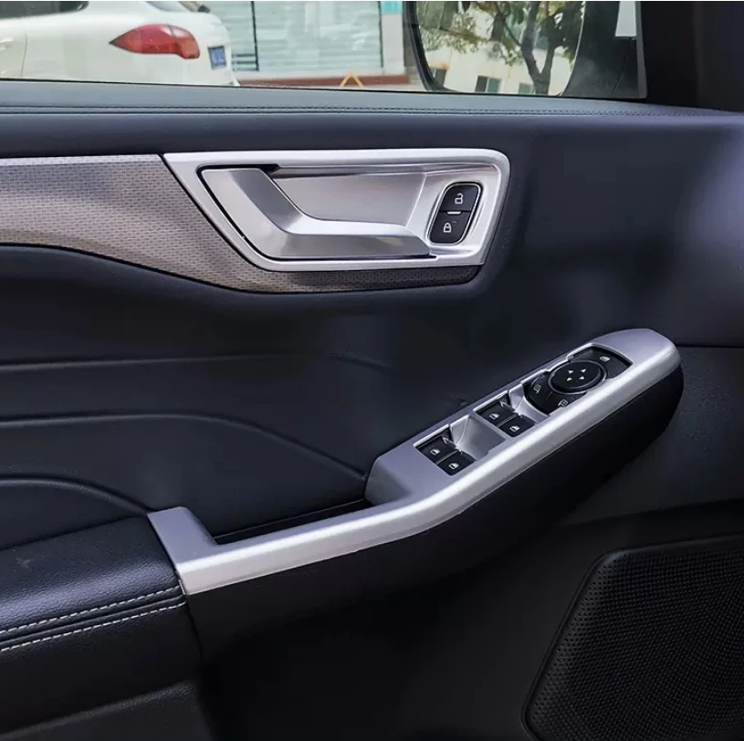 

Для Ford Kuga Escape 2020 2021 2022, аксессуары, подлокотник с левым рулем, переключатель окна, панель управления, накладка, дверная ручка, тянущая чаша