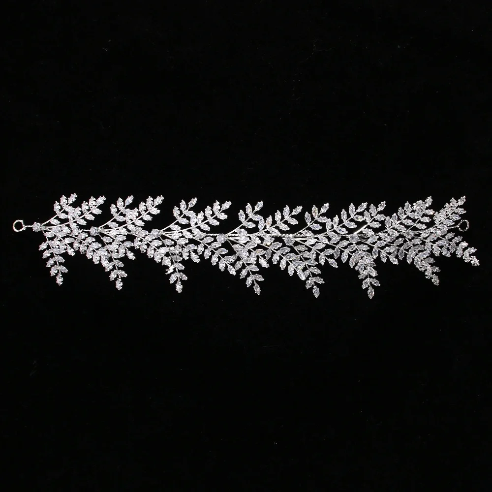 

5A Cubic Zirconia Luxury Bridal Headband For Wedding Hair Accessories CZ Bride Tiaras For Women Prom Wedding Hairband Headdress