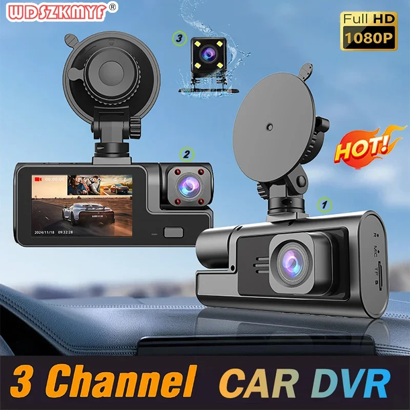 

Car DVR 1080P HD 2/3 Channel Dash Cam for Cars Video Recorder Rear View Camera for Vehicle Night Vision Black Box Car Assecories