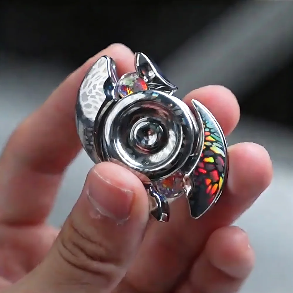 G-ingEDC Saber-toothed Tiger Fidget Spinner Stress Relief Toy Two-Bladed Fidget Spinner EDC Pocket Toy Original Designs