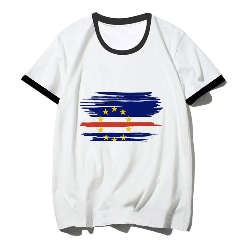 Cabo Verde t shirt femme cute vintage japan grunge y2k tshirt grunge anime Retro 80s clearance sales
