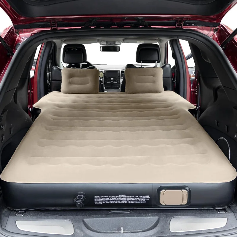 

3,0 толстый надувной матрас для внедорожника, походная кровать, флокированный надувной коврик с подушками и электрическим насосом, подходит для багажника и заднего сиденья
