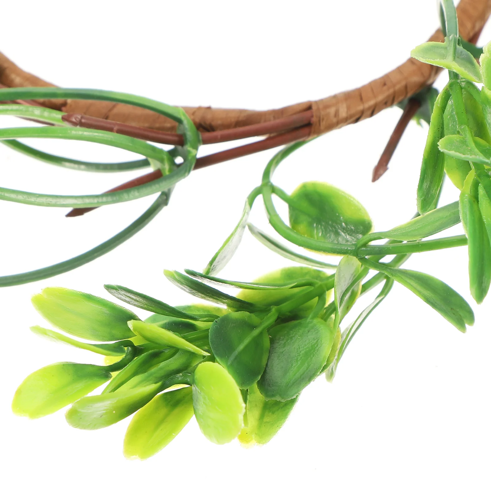 

2pcs Artificial Leaf Rings Wreath Floral Wreath For Wedding Christmas Party Table Centerpiece Green Home