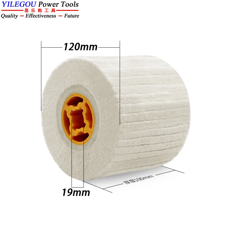 

120mm Wool Drawing Wheel. 120x100mm Linen Drawing Round Wheel. 120x100x19mm White Cloth Or Yellow cloth Drawing Polishing Wheel.