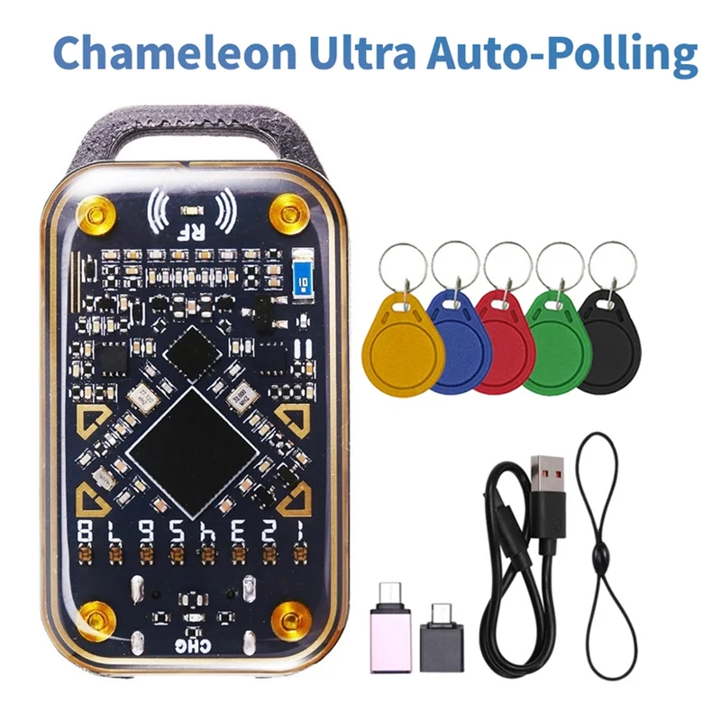 

BNVN-Chameleon Ultra+ 5XUID Брелок Смарт-чип-ридер NFC Дубликатор 13,56 МГц 125 К RFID Эмулятор смарт-карт ID IC Декодирование карт