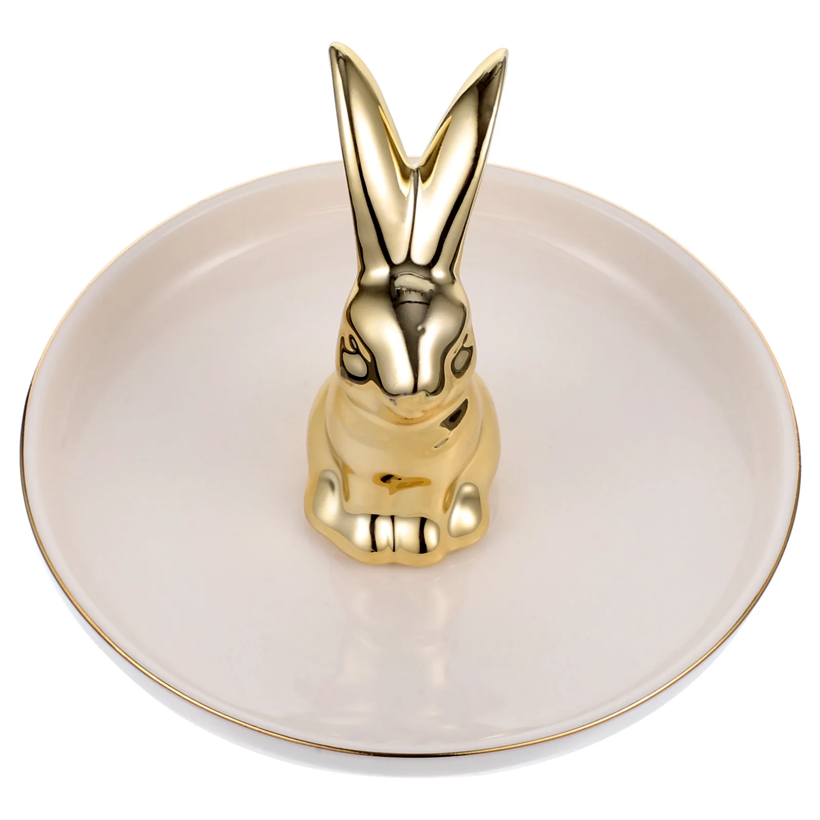 

Поднос для ювелирных изделий с кроликом, белая керамическая тарелка с кроликом для хранения сережек, домашний декор, поднос для дисплея, ganizing Watch St, подарки, ювелирные изделия