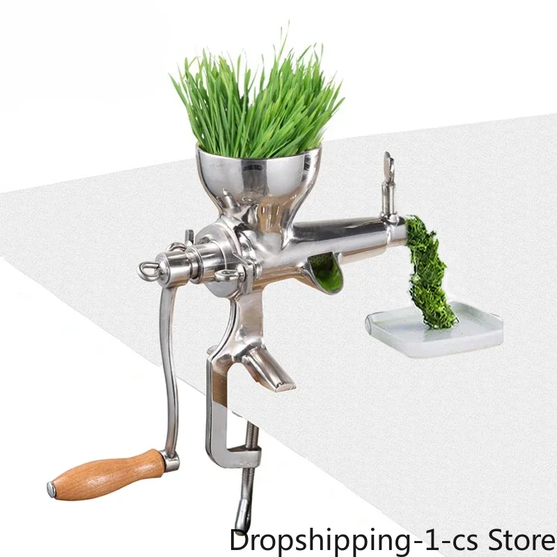 Hand Stainless Steel Wheatgrass Juicer Manual Auger Slow Squeezer Fruit Wheat Grass Vegetable Orange Juice Press Extractor