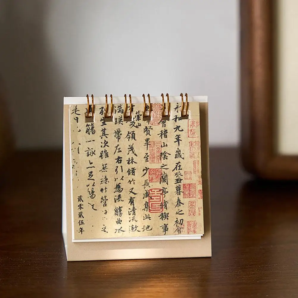 中国のレトロなミニデスクカレンダー、ホームオフィス学用品用の小さなデスクトップカレンダー、To Doリストアドベントカレンダー、2022