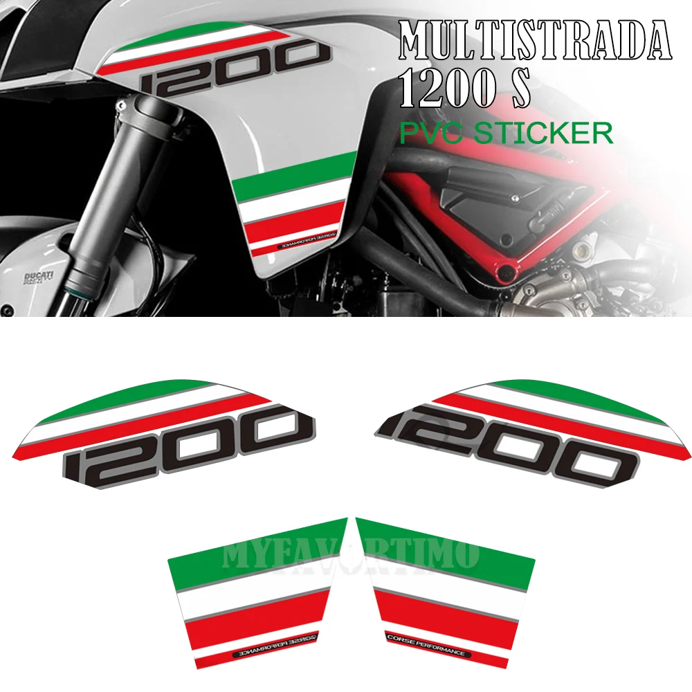 For Ducati MULTISTRADA 1200 S 1200S Motorcycle Body Fairing Fender Tank Pad Protector Stickers Decals Set