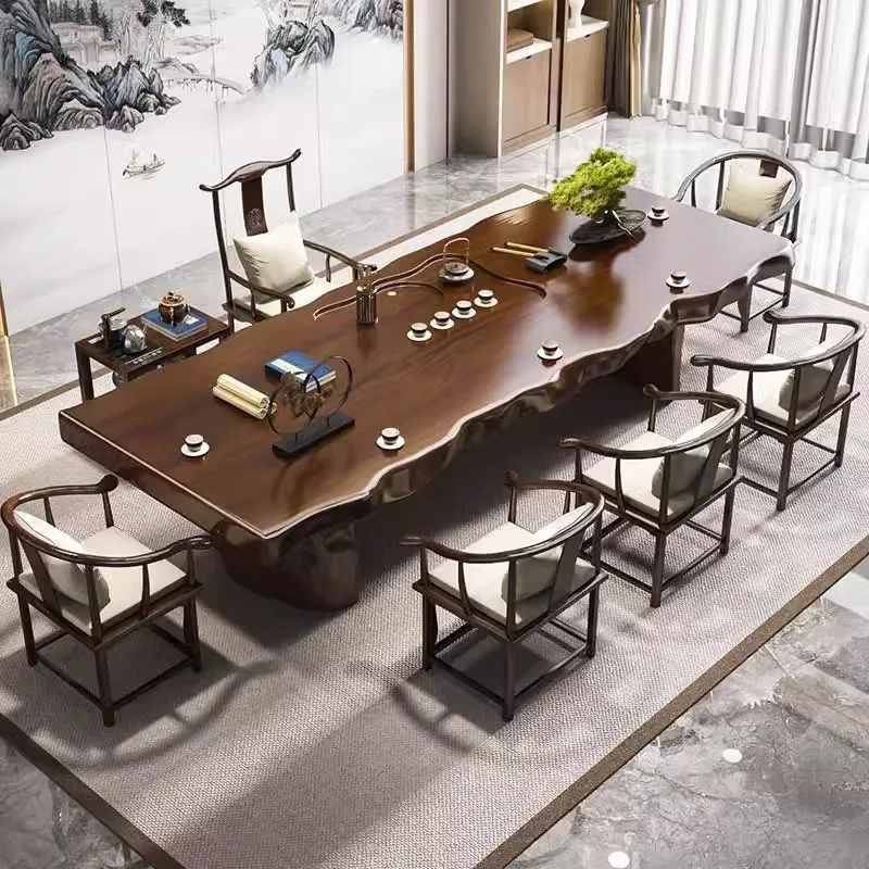 Modern minimalist zen home kung fu office tables and chairs