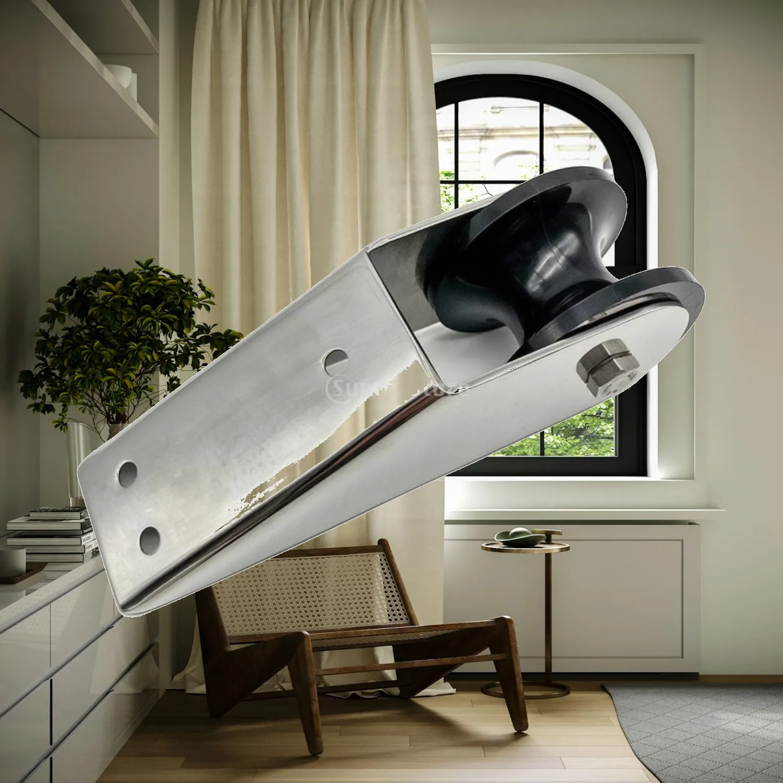 Saltwater Resistant Anchor Bracket 316 Stainless Steel with Roller Insert for Boat Deck Mounting
