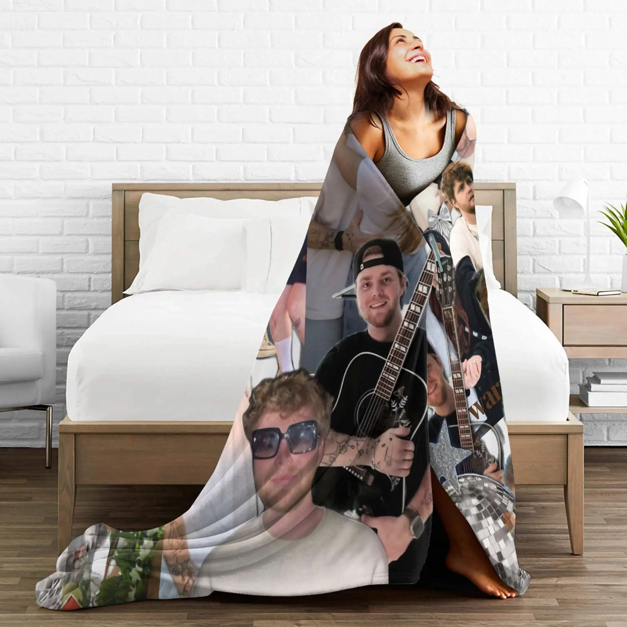 خمر أليكس وارن 2025 بطانية جودة الدافئة الناعمة الفراش يلقي الشتاء الزخرفية في الهواء الطلق طباعة المفرش