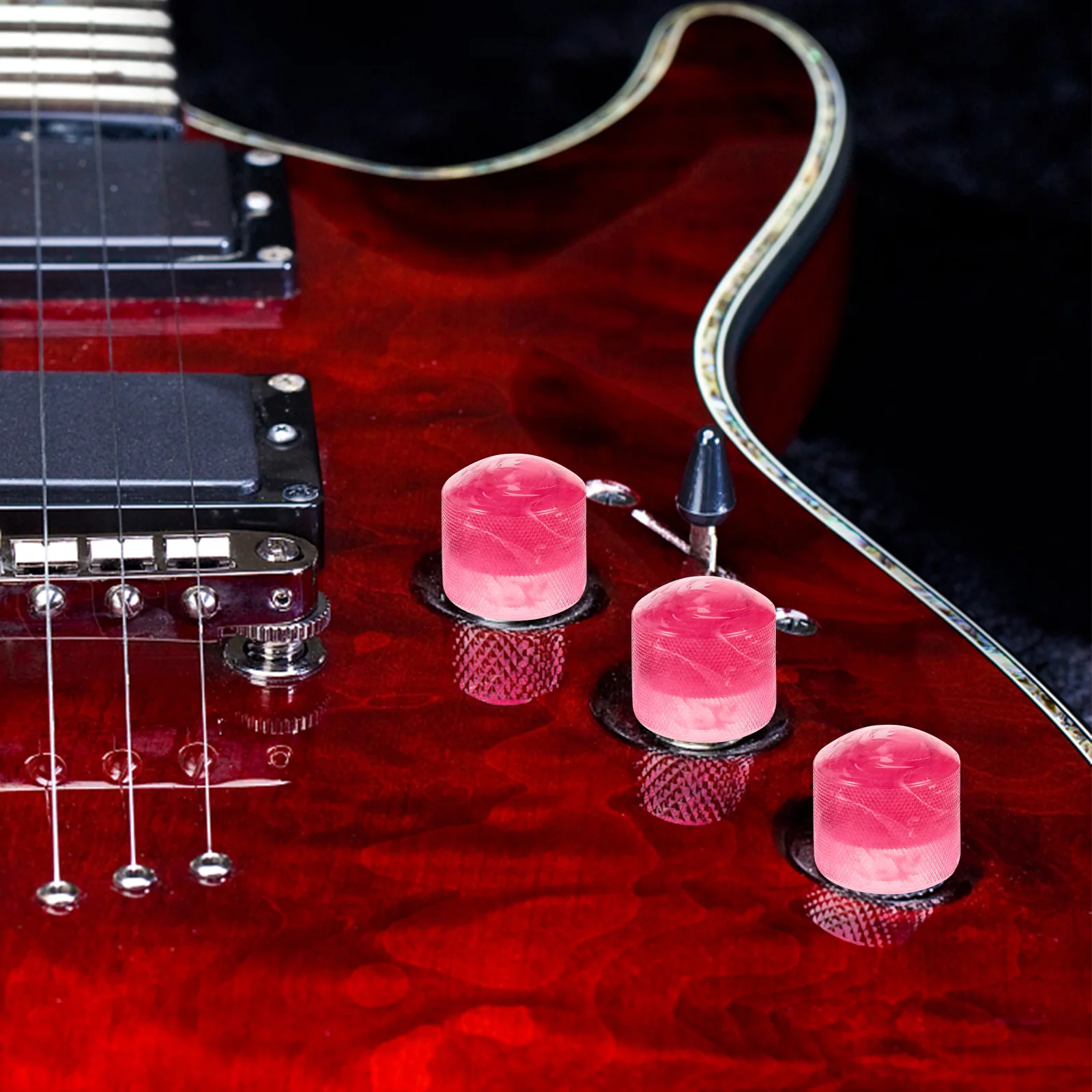 

2PCS Guitar Potentiometer Knobs Electric Bass Control Plastic Volume Tone Adjustment Accessories Replacement Parts Easy