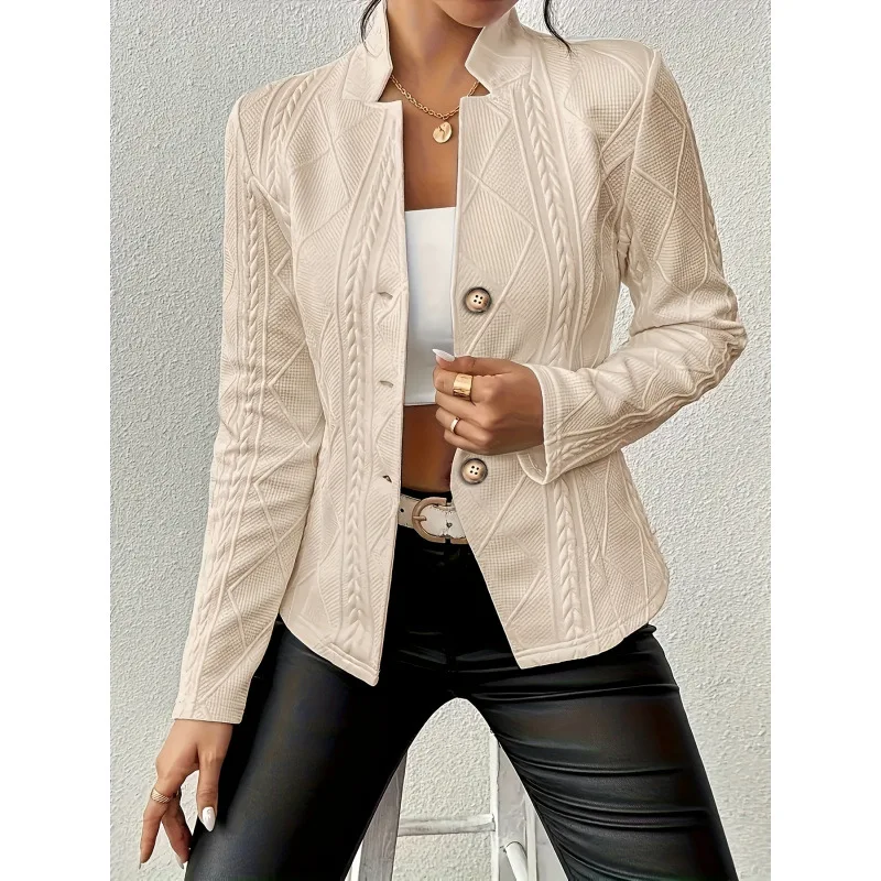 

Button Pattern Women's Fashion Summer Suit Small Western Style Jacket with Button Design Cross-Border Item