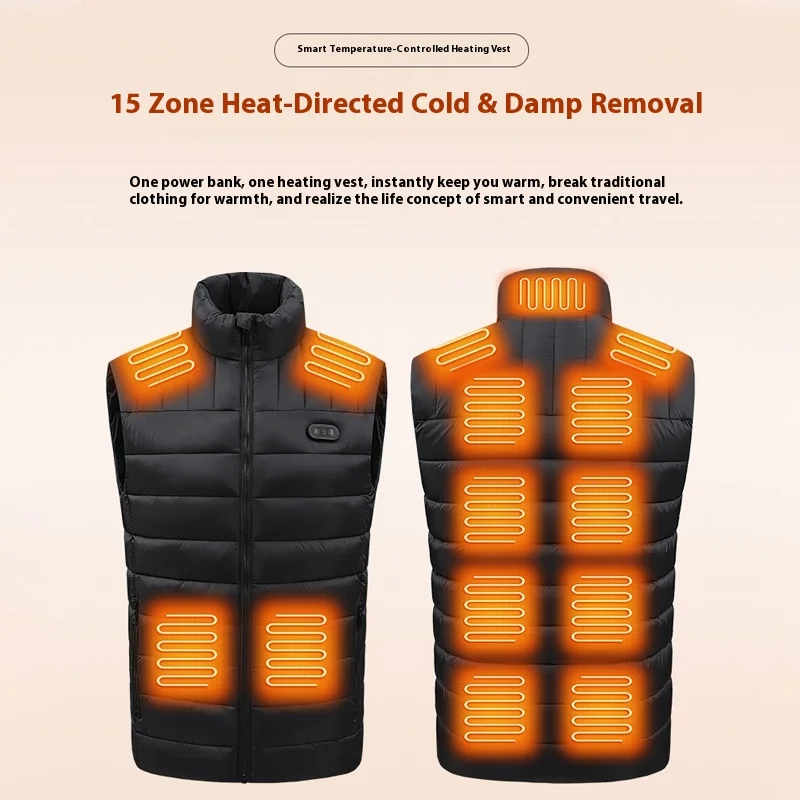 2025 Winter Unisex Slim Fit Multifunctional Cold Resistant Warm Comfortable Wearable Intelligent Heating Motorcycle Rider Vest