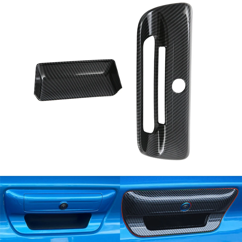 

Tailgate Handle Bowl Cover Trims For Dodge Ram 1500 2019-2023 Carbon Fiber Car Tail Trunk Rear Door Handle Bowl Cover Trim