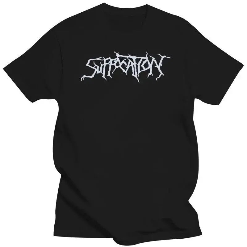 Suffocation Logo Mens N Women Black White T Shirt S 5Xl Harajuku Streetwear