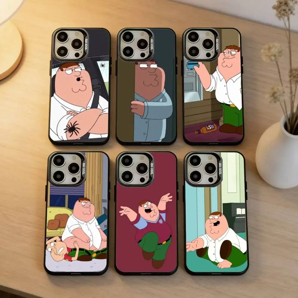 

F-Family Funny Guy Phone Case For iPhone17, 16,15,14,13,12 Pro Max Black Candy Matte Shockproof Cover