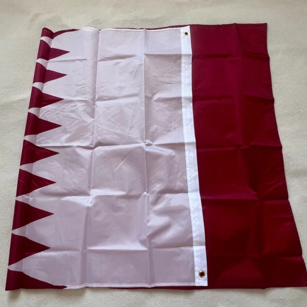 Qatar flag 90X150cm polyester hanging Qatari Flag indoor outdoor home Decoration