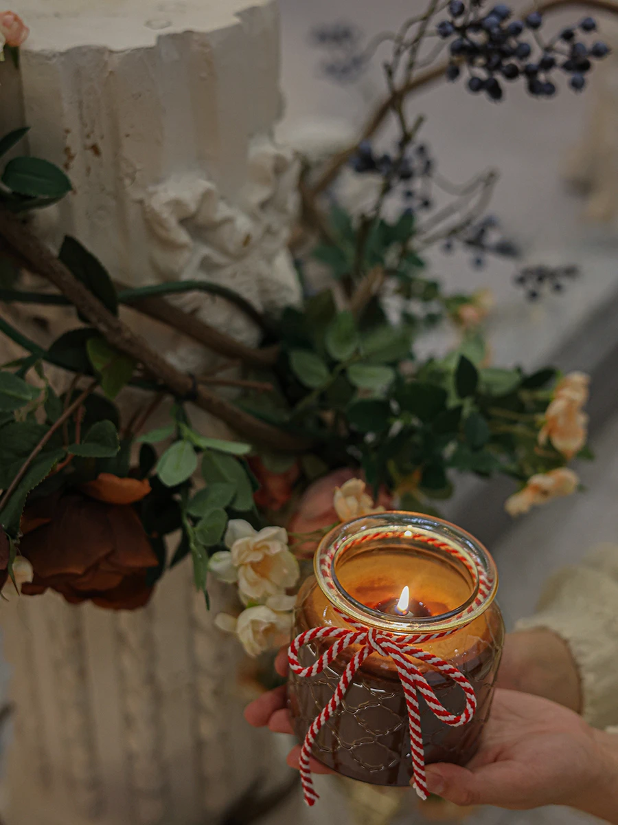 Large jar of scented candles, coffee gift box, madness, absinthe jade dragon tea fragrance, after a little drunk